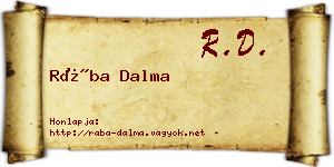 Rába Dalma névjegykártya